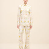 Floral-Print Silk Shirt  Multi Color