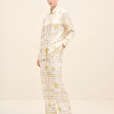 Floral-Print Silk Shirt  Multi Color