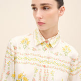 Floral-Print Silk Shirt  Multi Color