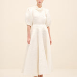 Textured Puff Sleeve Blouse White