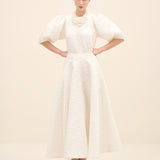 Textured Puff Sleeve Blouse White