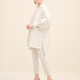 Tailored Straight-Leg Ankle Trouser Offwhite