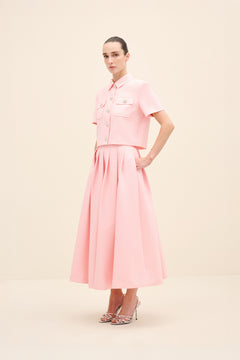 Pleated Midi Skirt
