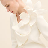 Silk Satin Beads Embellished Brooch