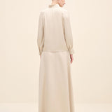 Embellished Maxi Skirt Beige