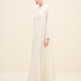 Ruffled Bib Front Maxi Dress