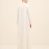 Ruffled Bib Front Maxi Dress