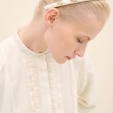 Ruffled Bib Front Maxi Dress