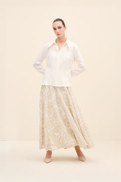 Floral Embroidered Maxi Skirt Multi Color