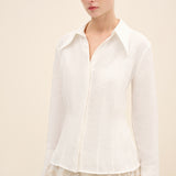 Tailored Linen Shirt Offwhite