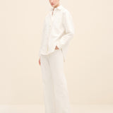 EMBROIDERED WIDE-LEG DENIM PANTS