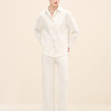 EMBROIDERED WIDE-LEG DENIM PANTS