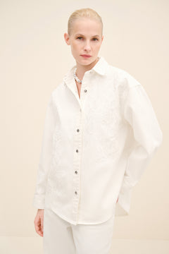 DENIM EMBROIDERED SHIRT