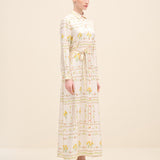 Floral-Print Silk Shirt Dress Multi Color