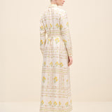 Floral-Print Silk Shirt Dress Multi Color