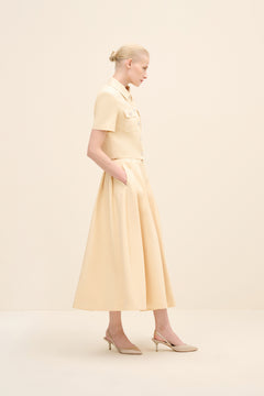 PLEATED MIDI SKIRT