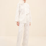 Floral Guipure Lace Top Offwhite