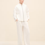 Wide-Leg Crepe Trousers