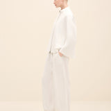 Wide-Leg Crepe Trousers
