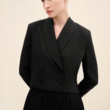 Tailored Crop Blazer Jacket
