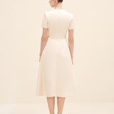 Bow Draped Detail Midi Dress