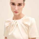 Bow Draped Detail Midi Dress