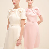 Bow Draped Detail Midi Dress