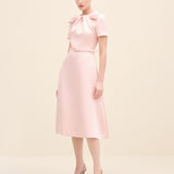Bow Draped Detail Midi Dress