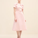 Bow Draped Detail Midi Dress