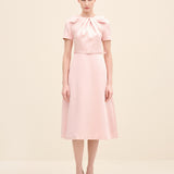 Bow Draped Detail Midi Dress