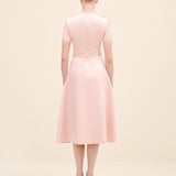 Bow Draped Detail Midi Dress