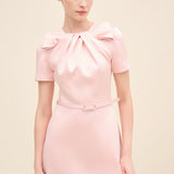 Bow Draped Detail Midi Dress