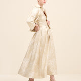 Floral Jacquard Cropped Jacket