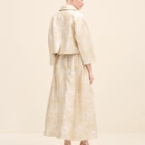 Floral Jacquard Cropped Jacket