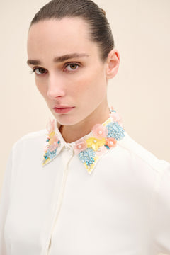 Embellished Collar Detailed Shirt