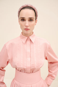 Front Pintuck Poplin Shirt