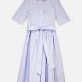 Embellished Collar Cotton Shirt Dress