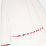 Scallop-Trim Cotton Midi Dress