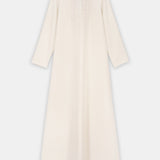 Ruffled Bib Front Maxi Dress