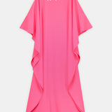 Bow Embellished-Neck Kaftan Gown