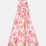 Floral-Print Taffeta Midi Dress