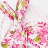 Floral-Print Taffeta Midi Dress
