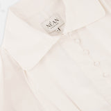 Puff Sleeve Poplin Midi Dress