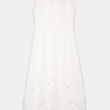 Floral Appliqué Midi Dress