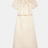 Bow Draped Detail Midi Dress