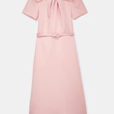 Bow Draped Detail Midi Dress