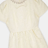 Embellished Bib Jacquard Mini Dress
