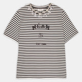 Crystal-Embellished Striped T-Shirt