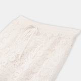 Floral Guipure Lace Trousers Offwhite