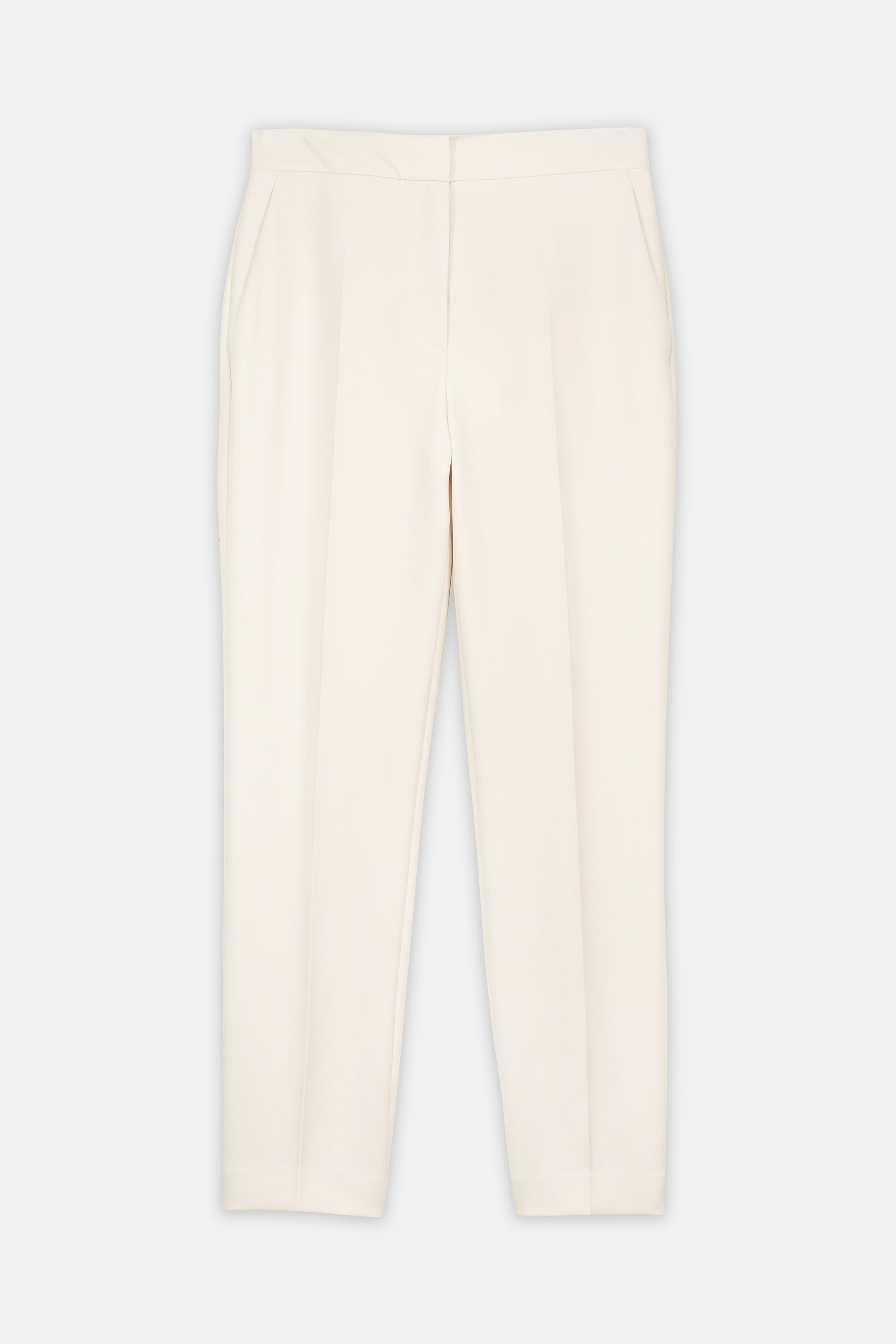 Tailored Straight-Leg Ankle Trouser Offwhite